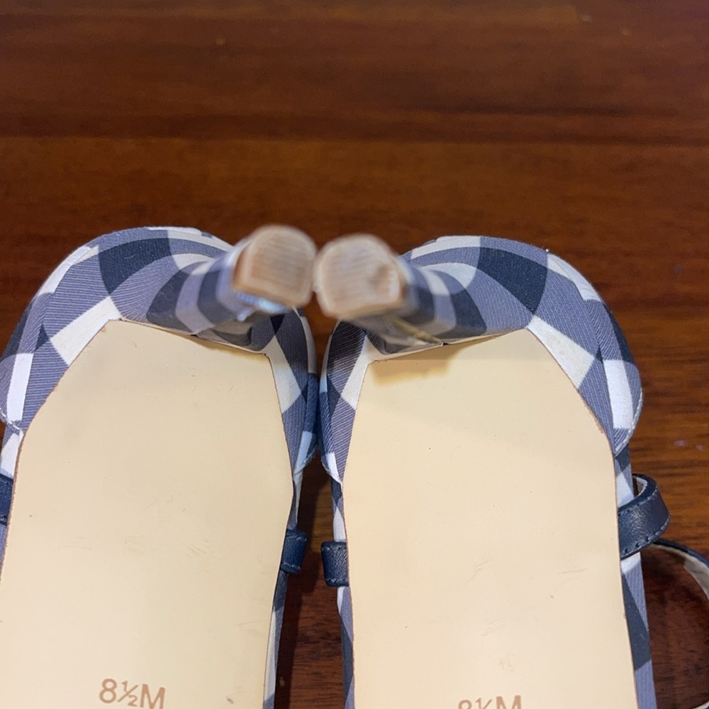 Michael Michael Kors Womens Pippa Leather Open Toe heels. Size 8.5M. Checkered - Picture 13 of 15